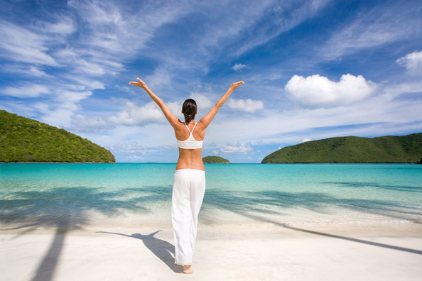 Health & Wellbeing Woman on Beach